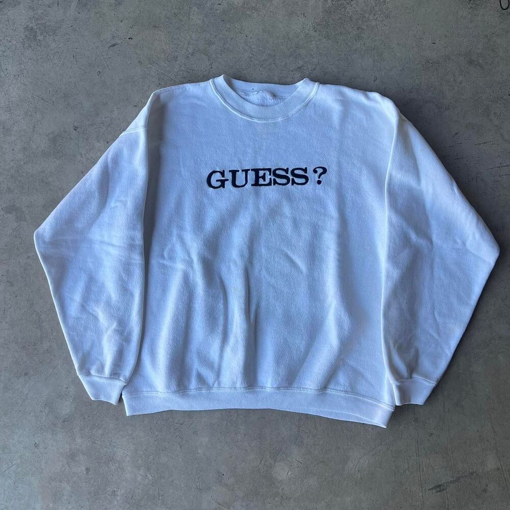 Guess? 90s sweater white mens size L Large